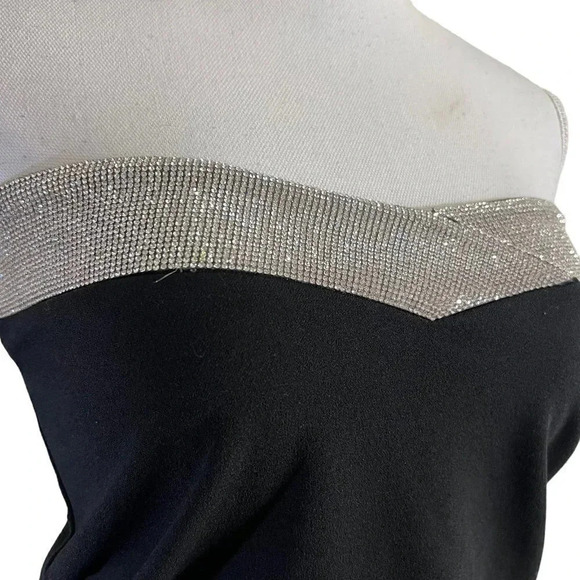 Windsor Strapless Blouse Size Small Rhinestone Bling Embellished Chest Cocktail - Picture 5 of 7